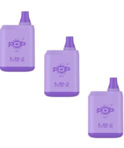 Pop Hit Mini Disposable Bar 1200 puff 50mg - Grape Ice x 3