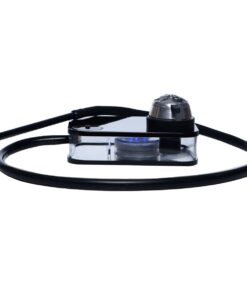 Portable Acrylic Hookah Box, LED light, Remotel, Metal Coal-Holder,black