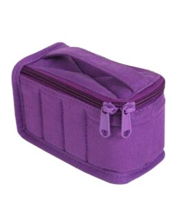 Portable Essential Oils Storage Bag for 8 Bottles - Purple