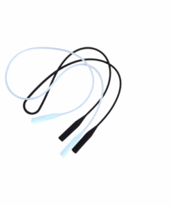 POU Elastic Anti-Slip Silicone Double Pack Eyewear Straps For All Ages - Black, White