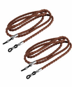 Pou Pu Leather Eyewear Straps Double Pack Brown