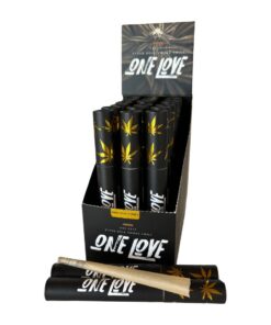 Pre-Rolled Cones In Tubes - One Love - Hemp Rolling Paper King Size Cones - 18 Pack