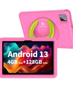 Pritom Smart Tablet for Kids 10" WiFi 4GB RAM 128GB ROM Parental Control - Pink
