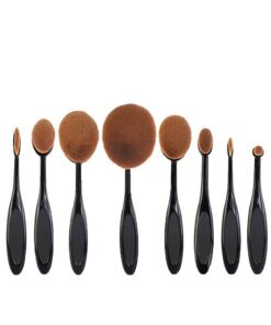 Professional 10 Piece Oval Makeup Brush Set