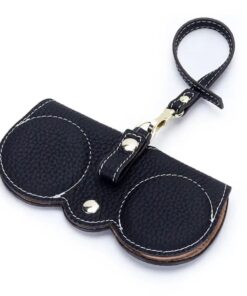 Protective Travel Case for Glasses in PU Leather - Black