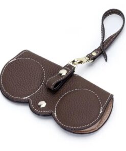 Protective Travel Case for Glasses in PU Leather - Brown