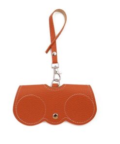 Protective Travel Case for Glasses in PU Leather - Orange