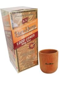 Pure Hemp - 1000 King Size Pre-Rolled Cones with Bamboo Cup