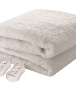 Pure Pleasure - Queen - Extra Length Sherpa Fleece - Fitted Electric Blanket W/ Skirt