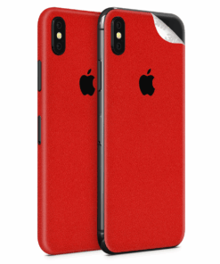 Pure Red Vinyl Skin for iPhone X - Two Pack