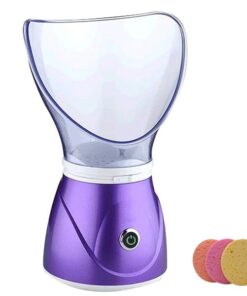 Purple Elegant Facial Steamer with 3 Facial Sponges
