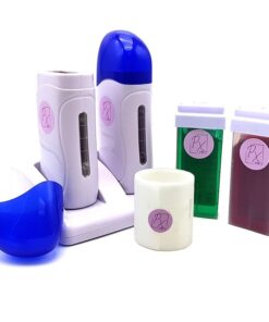 purpleX Double Depilatory Wax Roller Home Waxing Hair Removal Kit