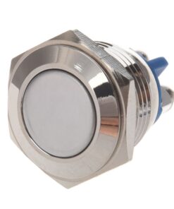 Push Button, Flat Round, Antwire, 16mm Stainless Steel Metal