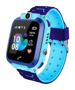 Q12 Waterproof Kids Smart Phone Watch with GPS, Voice Chat & Camera - Pink - Blue