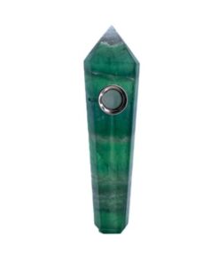 Rasta Pipe Crystal Pipe - 11cm - Green