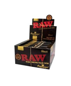 RAW Black Connoisseur Kingsize + Tips Box (24 Per Box)