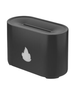 Realistic Flame Light Cool Mist Humidifier Charging Essential Oil Diffuser - Black