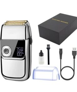 Rechargeable Cordless Beard Electric Trimmer Shaver - Silver