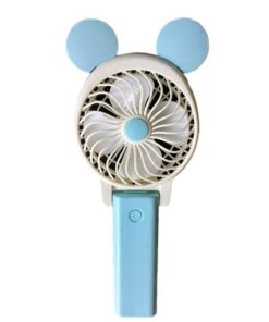 Rechargeable Portable Cartoon USB Mini Collapsible Fan - Panda Blue