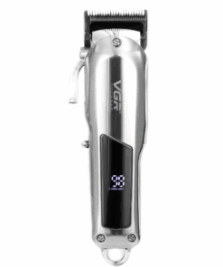 Rechargeable Professional Barber Hair Clippers With LCD Display R-278 - Silver