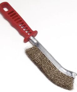 Red Handle Brassed Braai Wire Brush
