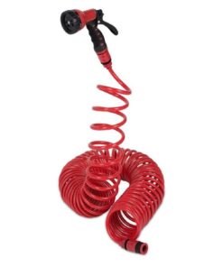 Red Rhino- Spiral Garden Hose + Spray Gun Head - 15m