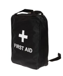 Regulation 3 First Aid Kit in Black Grab Bag With Back Straps