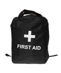 Regulation 7 First Aid Kit in Black Grab Bag With Back Straps