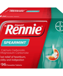 Rennie Spearmint Antacid 96 Tablets - Relieves Heartburn & Indigestion