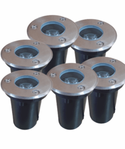Round Ground Light - Decking Light - Waterproof Floor Light (6 Pack)
