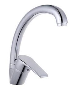 Round & Square Polished Chrome Kitchen Deck Mixer