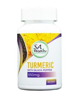 SA Vitamins Turmeric with Black Pepper - 60 Capsules