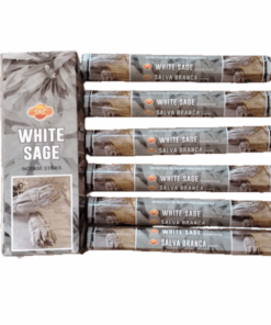SAC White Sage Incense Sticks (6 Packs of 20 Sticks Each)