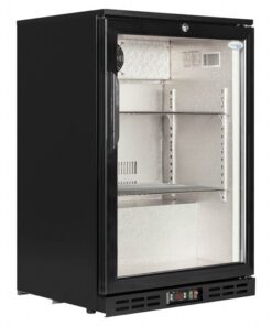 Salvadore Black Bar Cooler - Single Hinged Door