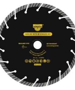 Samedia Diamond Blade 230mm Turbo Segm. Ind Masonry Brickwork Solid Bcs