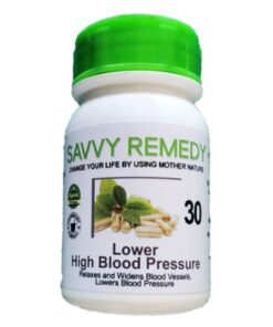 Savvy Remedy - Lower High Blood Pressure - 30 capsules