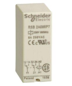 Schnieder, General Purpose Relay, RSB Series, Interface, DPDT, 230 VAC, 8 A
