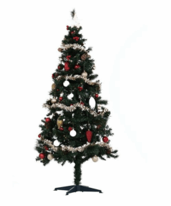 Seasons Greetings Elegant Christmas Tree with Lights & Decor - 180 cm