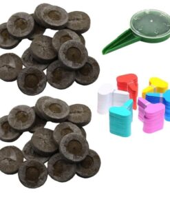 Seedlings Soil Block Peat 24 Set with Tags & Seed Dispenser