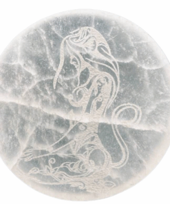 Selenite Charging Plate - Woman with Cat Tail