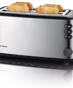 Severin - 4 Slice 1000W Long Slot Toaster - Black