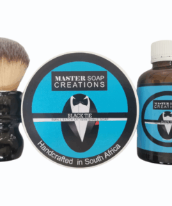 Shaving soap & aftershave splash & shaving brush combo Black Tie