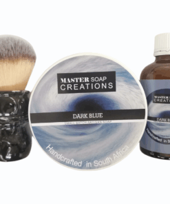 Shaving soap & aftershave splash & shaving brush combo Dark Blue