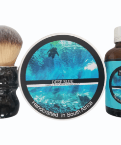 Shaving Soap & Aftershave Splash & Shaving Brush Combo Deepblue