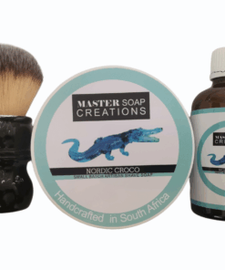 Shaving soap & aftershave splash & shaving brush combo Nordic Croco