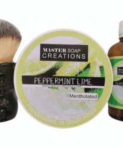 Shaving Soap & Aftershave Splash & Shaving Brush Combo Peppermint Lime
