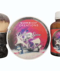 Shaving soap & aftershave splash & shaving brush Vintage Spice