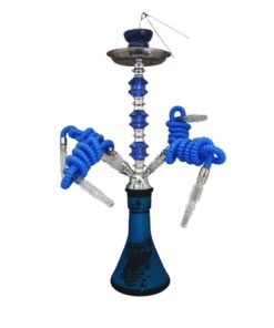 Shisha/ Hookah - Medium 4 Pipes - Blue