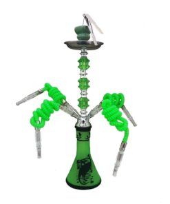 Shisha/ Hookah - Medium 4 Pipes - Green
