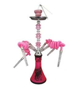 Shisha/ Hookah - Medium 4 Pipes - Pink
